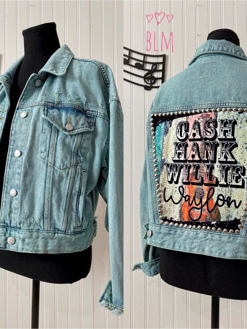 Nashville country music custom denim jacket
